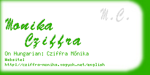 monika cziffra business card