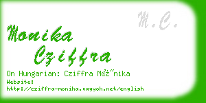 monika cziffra business card